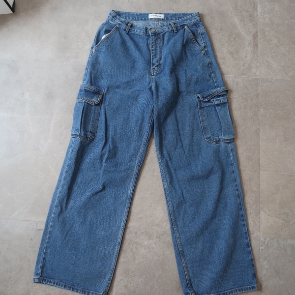 The Frankie Shop Denim Cargo Pants - Picture 1 of 3